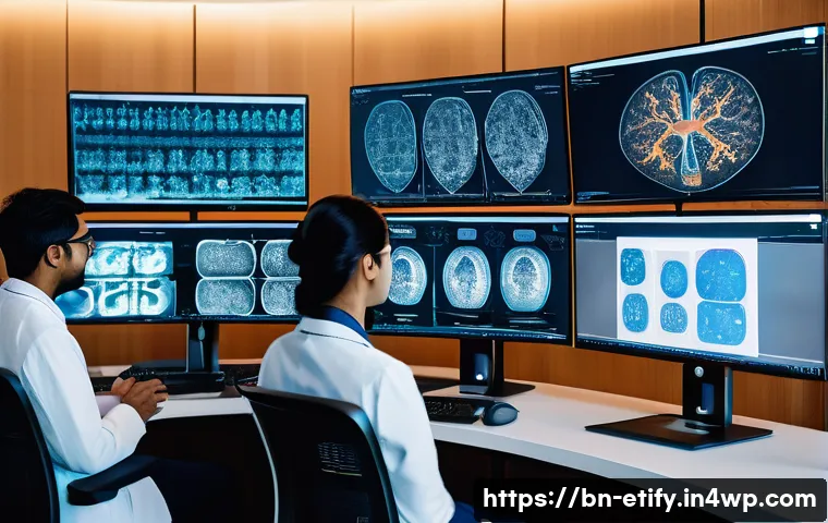전이 학습의 기초부터 고급 기술까지 - A detailed futuristic laboratory scene showcasing transfer learning in action: a diverse group of Be...